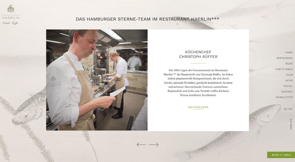 Preview of the website with introduction of Christoph Rüffer the star chef from Restaurant Haerlin*** Preview of the website with introduction of Christoph Rüffer the star chef from Restaurant Haerlin***