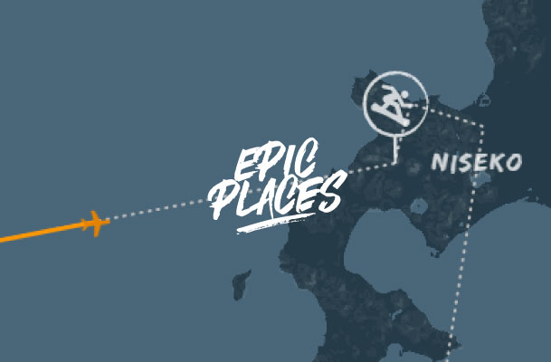 Section of interactive map and Epic places logo
